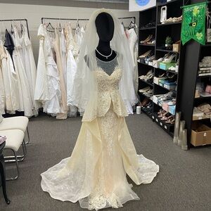 GLS Collective Cream Lace Wedding Dress